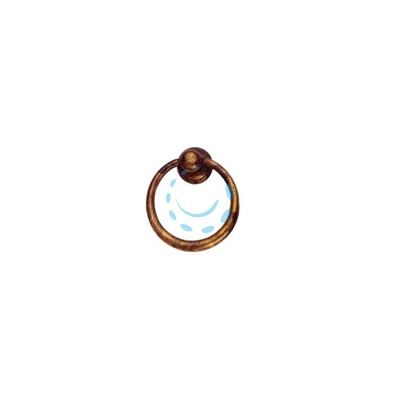 MANIGLIE PER MOBILI AD ANELLO SNODATE MOD.09202 IN OTTONE ANTICATO - mm.23x28h.