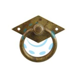 MANIGLIE PER MOBILI SNODATE MOD.12230 IN OTTONE ANTICATO - mm.50x33 