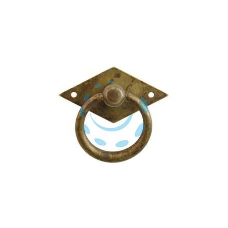 MANIGLIE PER MOBILI SNODATE MOD.12230 IN OTTONE ANTICATO - mm.50x44 