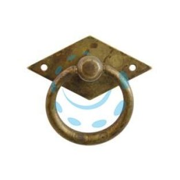 MANIGLIE PER MOBILI SNODATE MOD.12230 IN OTTONE ANTICATO - mm.50x50 