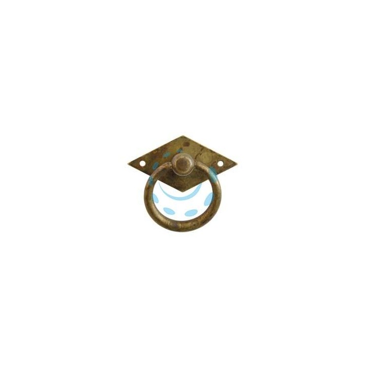 MANIGLIE PER MOBILI SNODATE MOD.12230 IN OTTONE ANTICATO - mm.50x50 