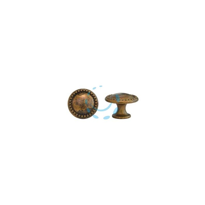 POMOLI PER MOBILI MOD.24222 IN ZAMA OTTONE ANTICATO - ø mm.25 