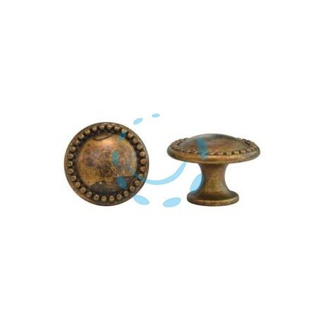 POMOLI PER MOBILI MOD.24222 IN ZAMA OTTONE ANTICATO - ø mm.25 