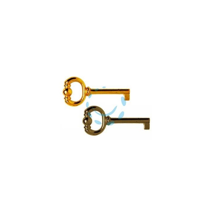 CHIAVI PER MOBILI IN ZAMA - mm.74 lunghezza gambo mm.43 - oro lucido