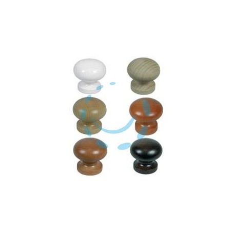 POMOLI PER MOBILI IN LEGNO LISCIO - ø mm.30 laccato bianco