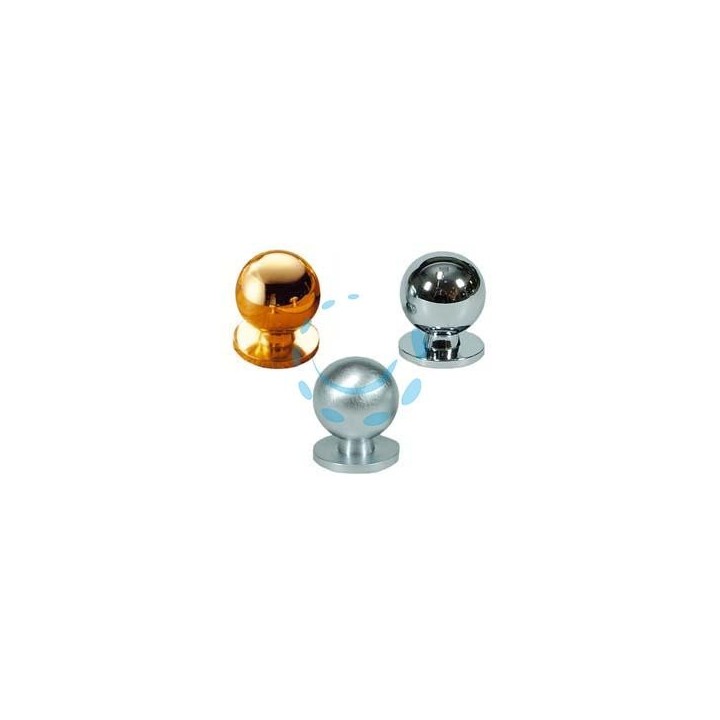 POMOLI PER MOBILI IN OTTONE A SFERA - ø mm.20 in ottone oro lucido
