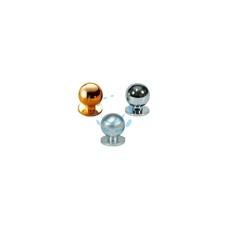 POMOLI PER MOBILI IN OTTONE A SFERA - ø mm.25 in ottone oro lucido