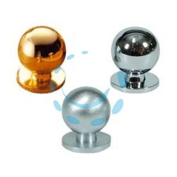 POMOLI PER MOBILI IN OTTONE A SFERA - ø mm.30 in ottone oro lucido