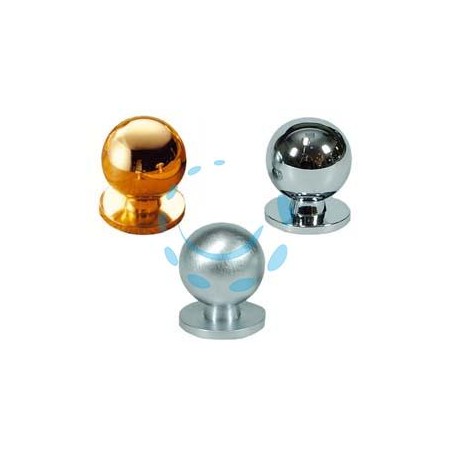 POMOLI PER MOBILI IN OTTONE A SFERA - ø mm.25 in ottone cromato lucido