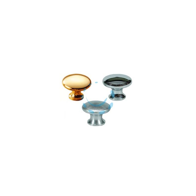 POMOLI PER MOBILI IN OTTONE PIATTI LISCI - ø mm.22 in ottone oro lucido