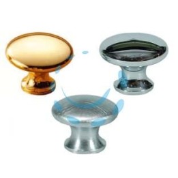 POMOLI PER MOBILI IN OTTONE PIATTI LISCI - ø mm.28 in ottone oro lucido