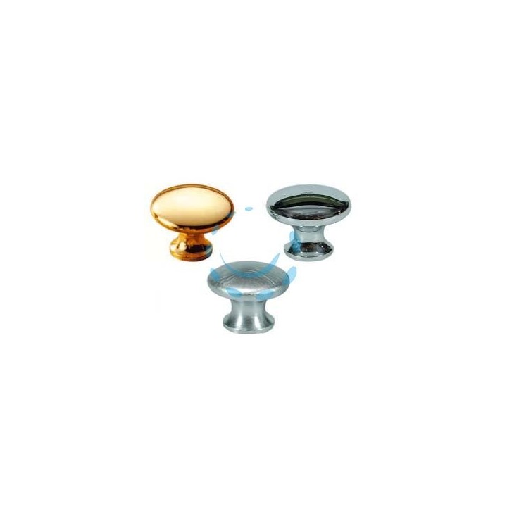 POMOLI PER MOBILI IN OTTONE PIATTI LISCI - ø mm.28 in ottone oro lucido