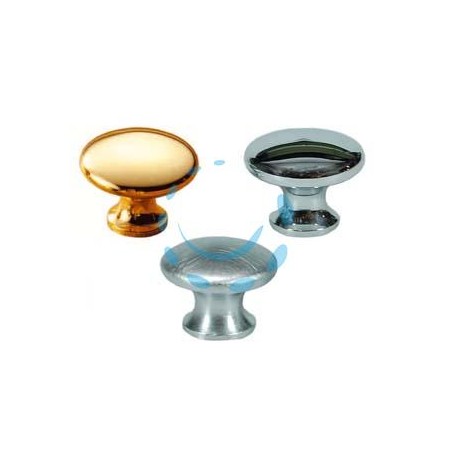 POMOLI PER MOBILI IN OTTONE PIATTI LISCI - ø mm.34 in ottone oro lucido