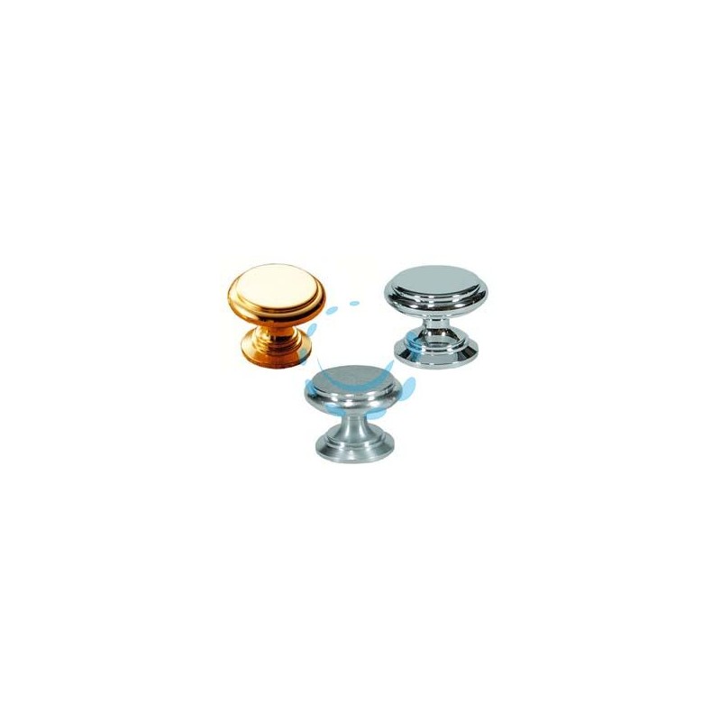 POMOLI PER MOBILI IN OTTONE PIATTI SAGOMATI - ø mm.20 in ottone oro lucido