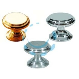 POMOLI PER MOBILI IN OTTONE PIATTI SAGOMATI - ø mm.20 in ottone cromato lucido