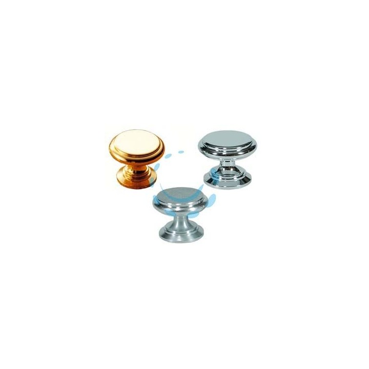 POMOLI PER MOBILI IN OTTONE PIATTI SAGOMATI - ø mm.20 in ottone cromato lucido