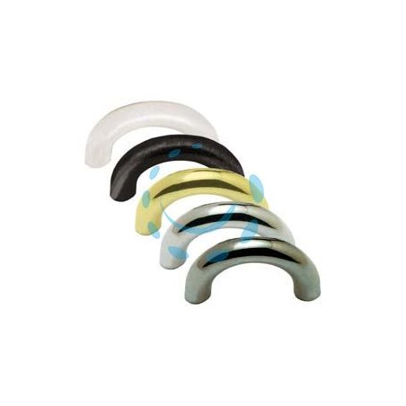 MANIGLIE PER MOBILI AD ARCHETTO FISSE IN ZAMA - interfori mm.32 colore bianco lucido