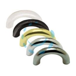 MANIGLIE PER MOBILI AD ARCHETTO FISSE IN ZAMA - interfori mm.32 colore nero lucido