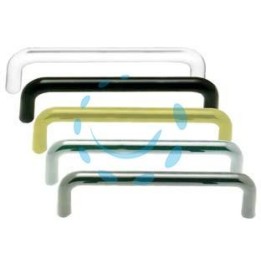 MANIGLIE PER MOBILI RETTANGOLARI FISSE IN ZAMA - interfori mm.96 colore bianco lucido