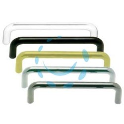 MANIGLIE PER MOBILI RETTANGOLARI FISSE IN ZAMA - interfori mm.96 colore cromo lucido