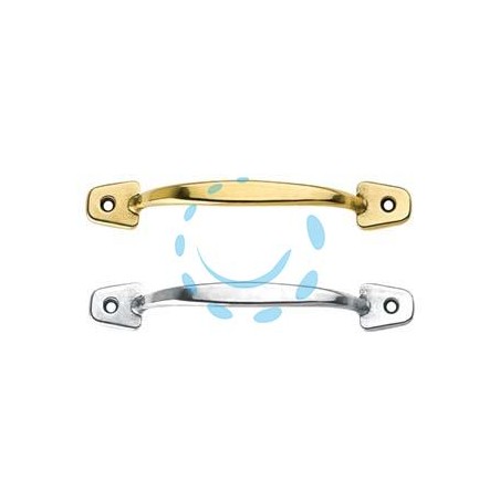 MANIGLIE PER MOBILI FISSE IN OTTONE - mm.115x17h. - interfori mm.100 ottone cromato