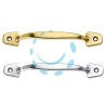 MANIGLIE PER MOBILI FISSE IN OTTONE - mm.115x17h. - interfori mm.100 ottone cromato