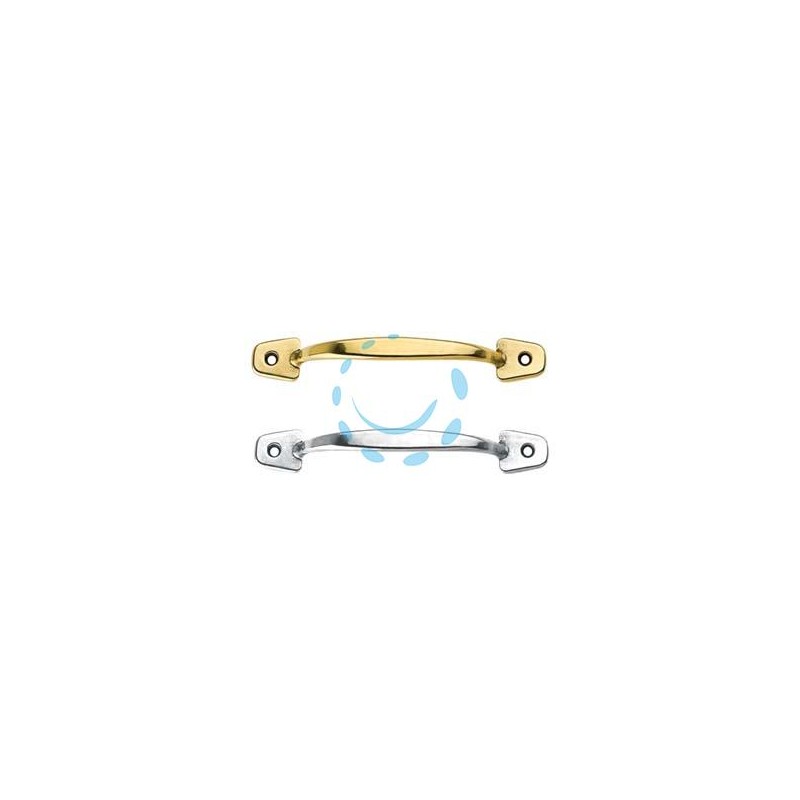 MANIGLIE PER MOBILI FISSE IN OTTONE - mm.158x22h. - interfori mm.120 ottone cromato