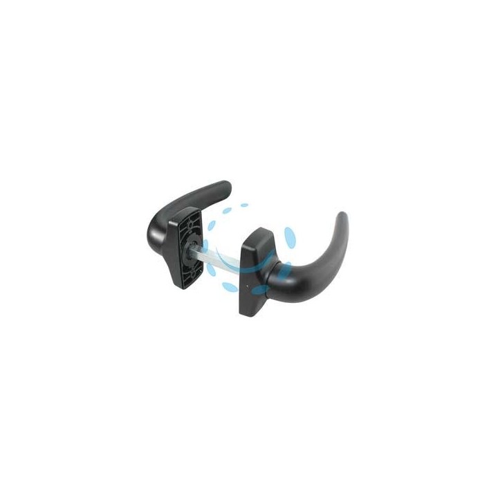 MANIGLIA IN RESINA CON MOLLA NERA ART.539 