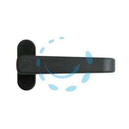 MANIGLIETTA IN ALLUMINIO VERNICIATO NERO - mm.118x34h.