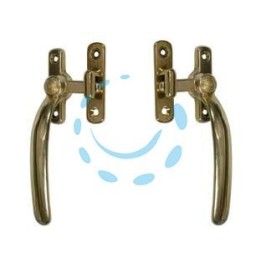 MANIGLIA A BLOCCO TONDA OTTONE LUCIDO - DX