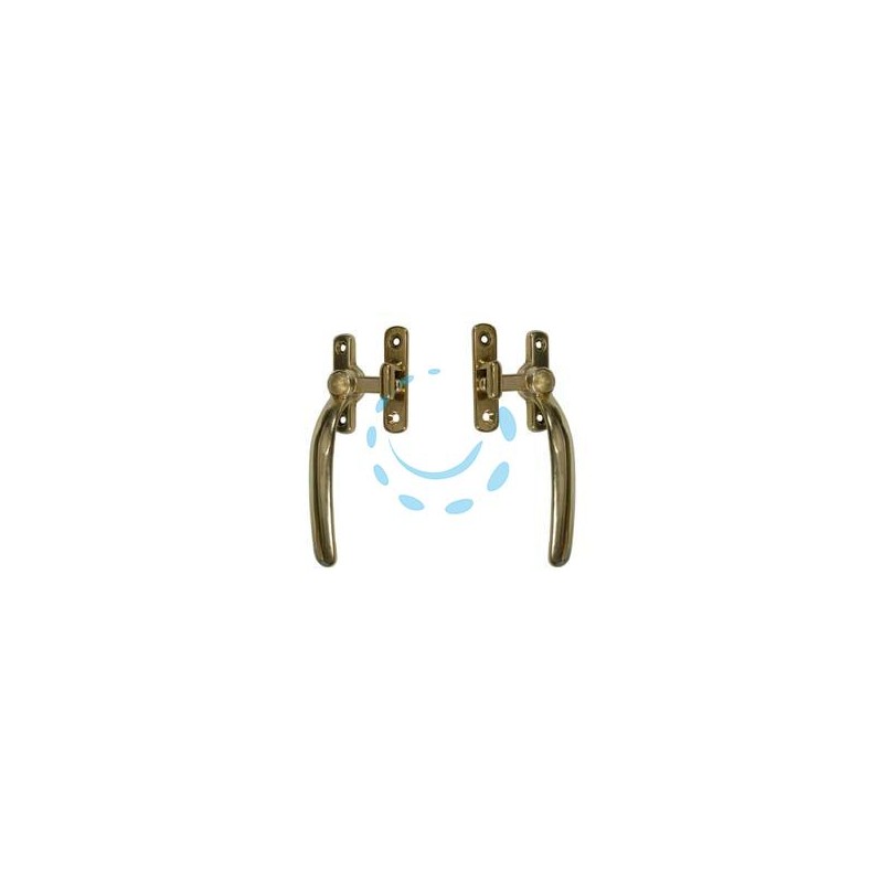 MANIGLIA A BLOCCO TONDA OTTONE LUCIDO - DX