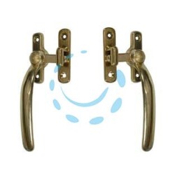 MANIGLIA A BLOCCO TONDA OTTONE LUCIDO - SX