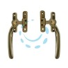 MANIGLIA A BLOCCO TONDA OTTONE LUCIDO - SX