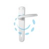 MANIGLIA MODELLO "ALU" CON PLACCA IN ALLUMINIO ARGENTO - mm.90