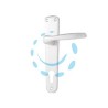 MANIGLIA MODELLO "ALU" CON PLACCA IN ALLUMINIO ARGENTO - mm.90