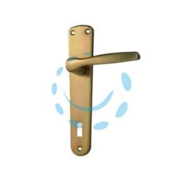 MANIGLIA "ALU" CON PLACCA IN ALLUMINIO BRONZATO - mm.90