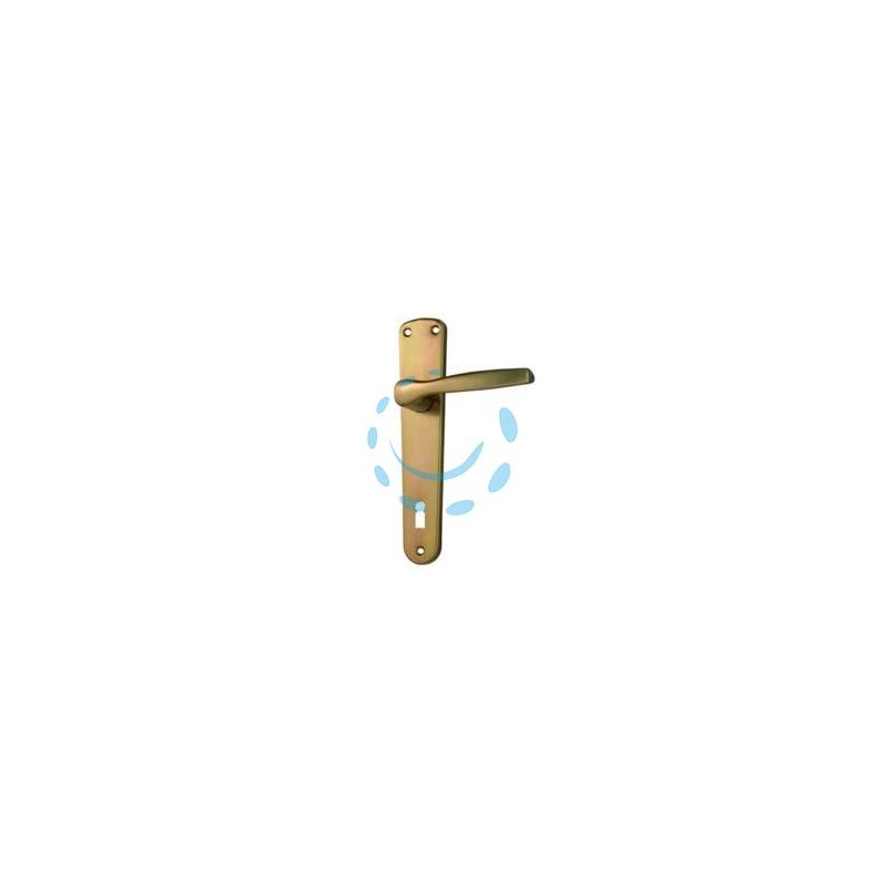 MANIGLIA "ALU" CON PLACCA IN ALLUMINIO BRONZATO - mm.90