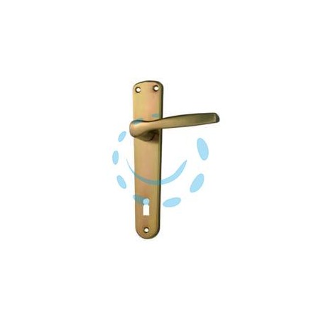 MANIGLIA "ALU" CON PLACCA IN ALLUMINIO BRONZATO - mm.90