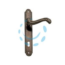 MANIGLIA BAROCCO CON PLACCA IN OTTONE - mm.90
