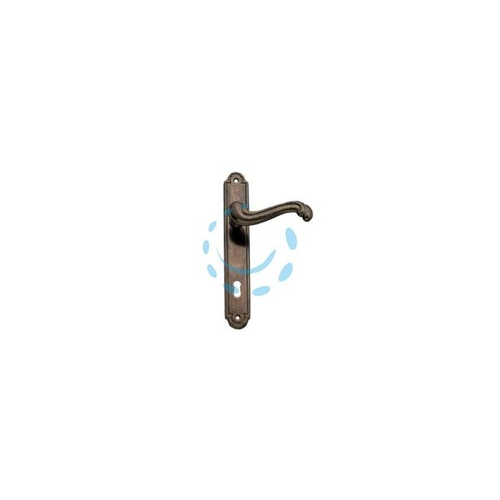 MANIGLIA BAROCCO CON PLACCA IN OTTONE - mm.90