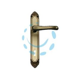 MANIGLIA LAVINIA CON PLACCA IN OTTONE - mm.70 tipo leggero
