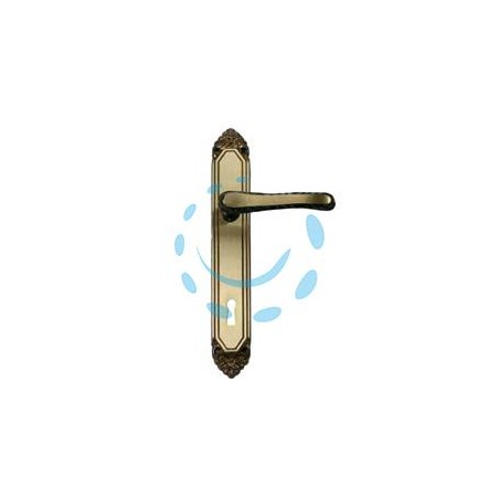 MANIGLIA LAVINIA CON PLACCA IN OTTONE - mm.70 tipo leggero