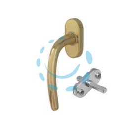 MARTELLINA DK TORINO IN ZAMA FINITURA OTTONE LUCIDO - movimento quadro mm.7