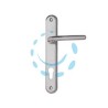 MANIGLIA TORINO CON PLACCA FORO YALE IN ZAMA FINIT. OTT. CR. SATINATO - mm.90 foro yale