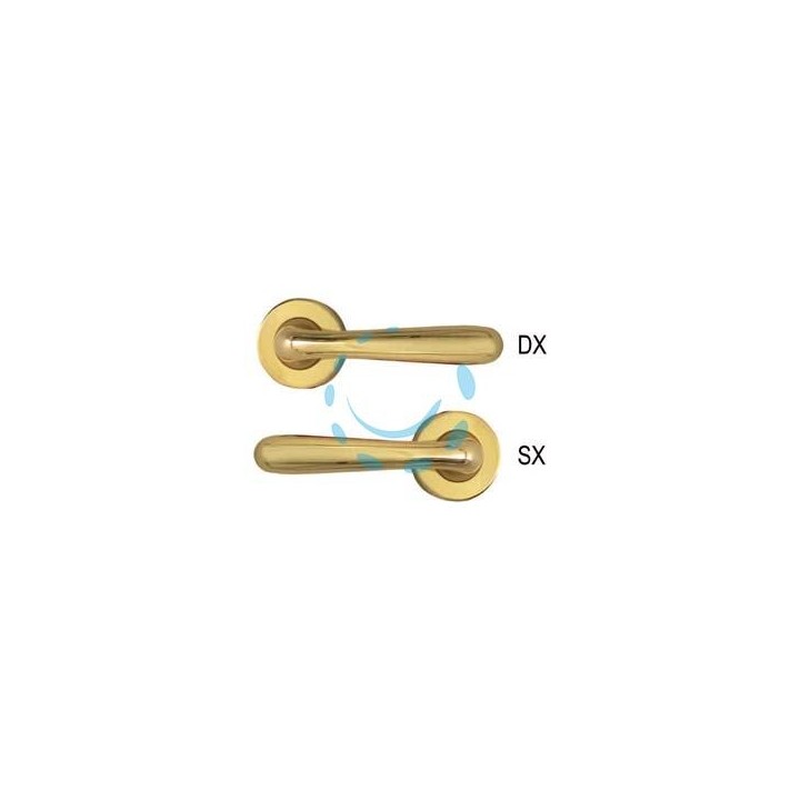 MEZZA MANIGLIA GOCCIA IN ZAMA FINITURA OTTONE LUCIDO - DX 