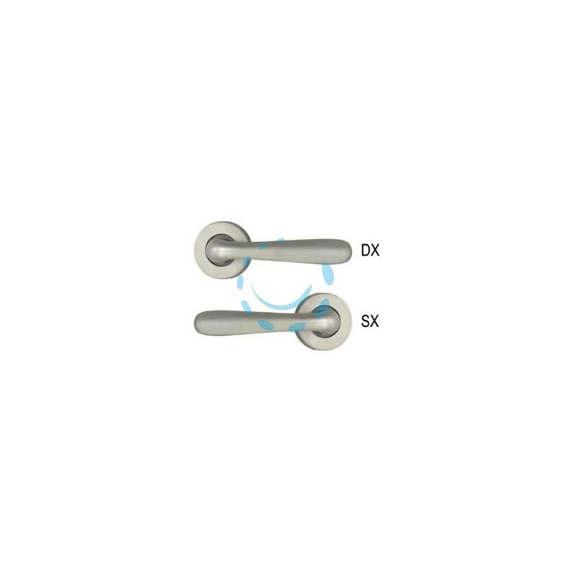 MEZZA MANIGLIA KAROL SERIE 9561 IN ZAMA FINITURA OTTONE CROMO SATINATO - DX 