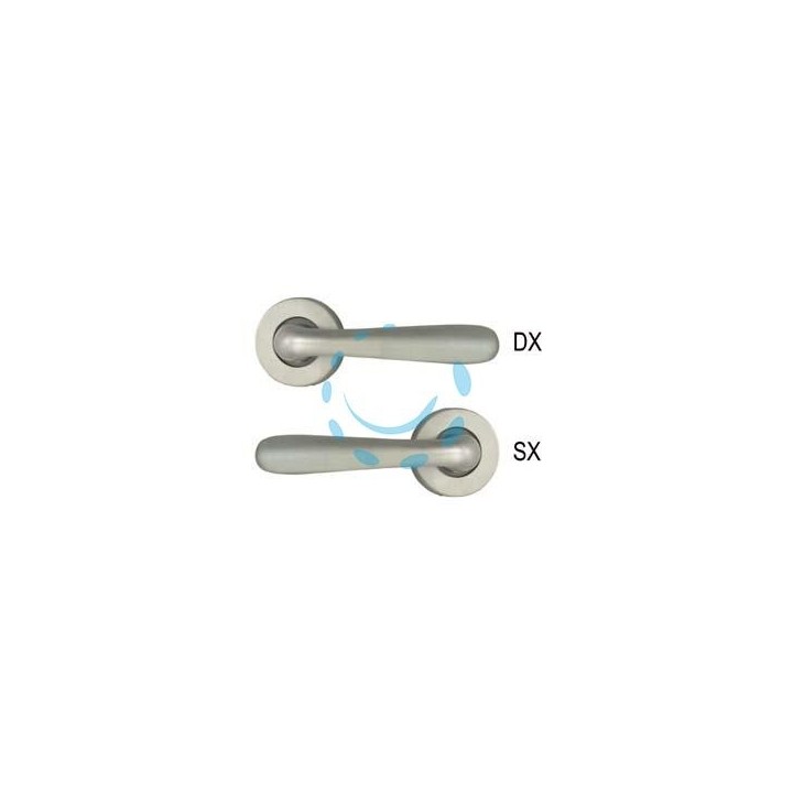 MEZZA MANIGLIA KAROL SERIE 9561 IN ZAMA FINITURA OTTONE CROMO SATINATO - SX