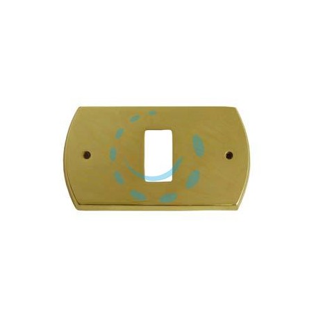 COPRINTERRUTTORI BORDO TONDO 1 POSTO IN OTTONE LUCIDO - in ottone lucido