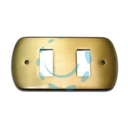 COPRINTERRUTTORI CRISTINA 2 POSTI IN OTTONE BRONZATO - in ottone bronzato