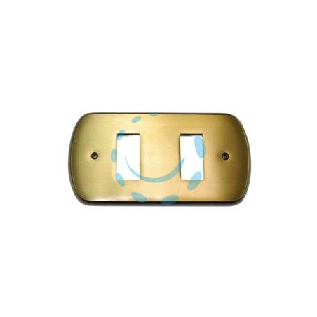 COPRINTERRUTTORI CRISTINA 2 POSTI IN OTTONE BRONZATO - in ottone bronzato